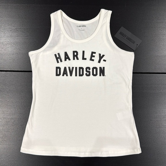 Harley-Davidson Women's Ultra Classic Racer Font White Tank Top - 2XL - Picture 2 of 7